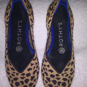 Rothy's cheetah leopard print UEC ROUND toe